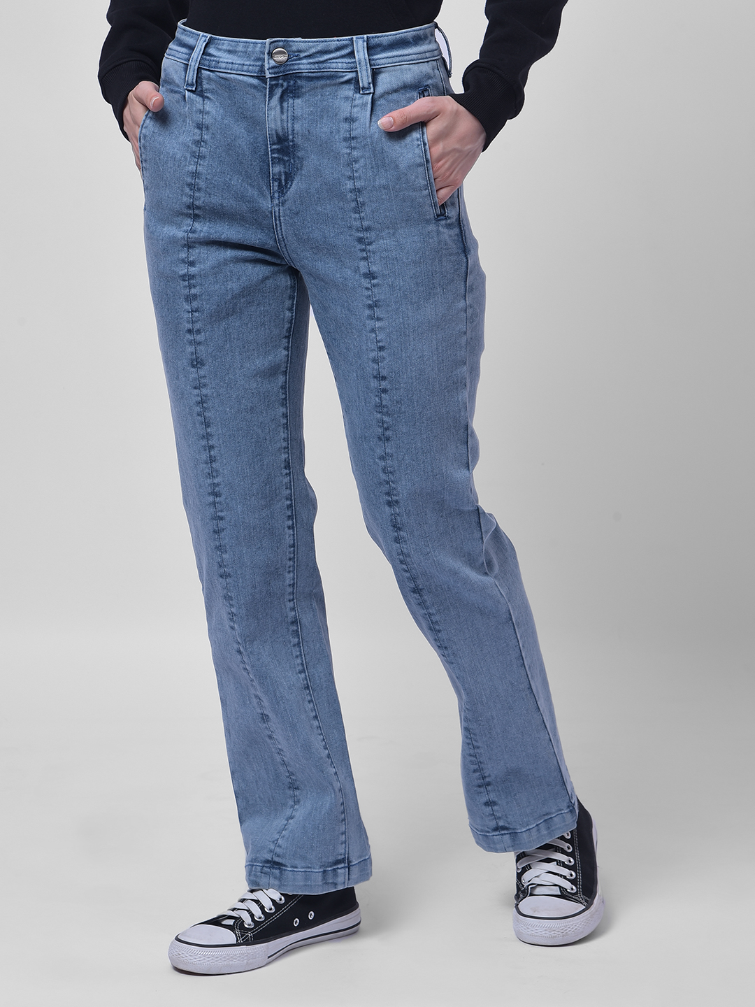 Numero Uno Women Light Blue Bootcut Sustainable Jeans